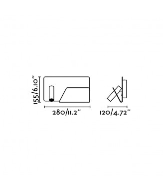 Suau White 62122 Right/ Seinavalgusti