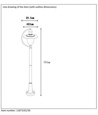 Aruba Post Black 11873/01/30