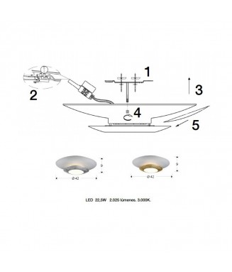 Hole Gold 22,5W LED