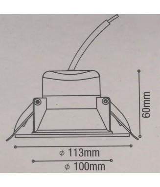 Downlight IP44 12W Silver