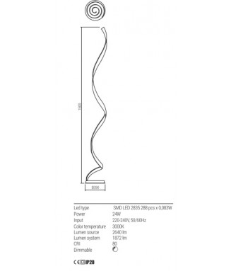 Torsion Floor Bronze 24W LED/Põrandavalgusti