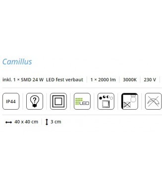 Camillus 24W White Square