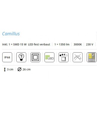 Camillus 15W Black Round