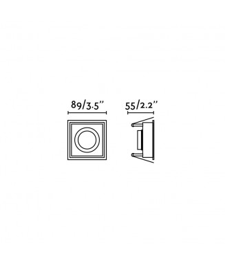 Hyde White-1 square 40116, IP44