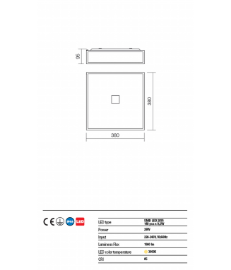 Ego Ceiling 28W LED IP44 /Laevalgusti