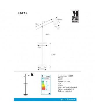 Linear Floor White- Chrome