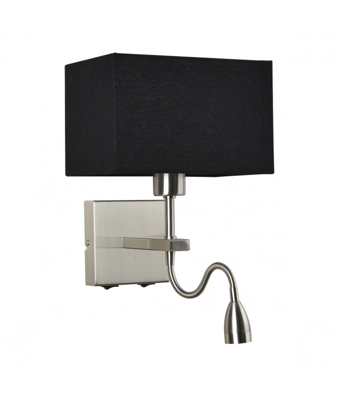 Norte Square Nickel/ Black + led