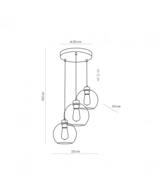 Cubus -3 Pendant 2831 /Rippvalgusti